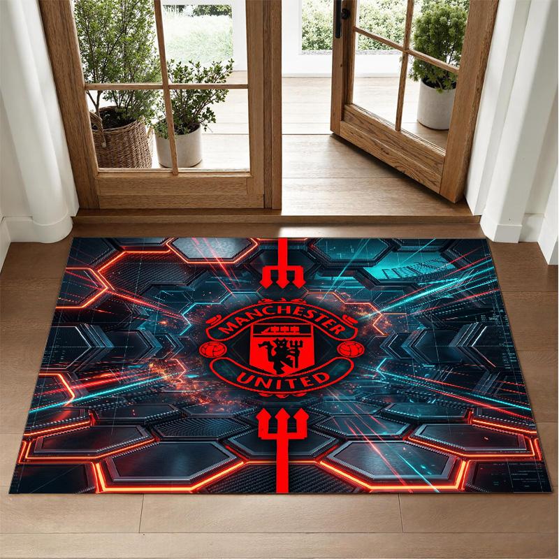 Manchester United Design Kristall Samt Teppich Weiche Dekorative Matte für Schlafzimmer Eingang