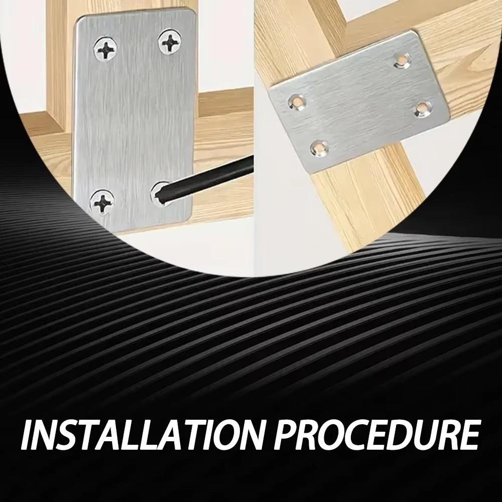 10 Stück Edelstahl Winkelverbinder Gerade Möbelbefestigungen Holzplattenverbinder