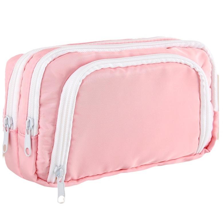 Front Window Stationery Box New Student Pencil Case Ins Large Capacity Simple Girl Cosmetic Bag Storage Bag Pencil Case