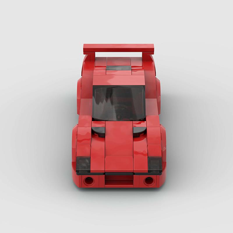 MOC Building F40 Blocks Moc City Sports Racing Car Vehicle DIY Bricks Toys Christmas Halloween Gift