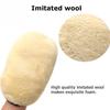1/2pcs Soft Microfiber Wool Car Washing Glove Motorcycle Washer Cleaning Care Car Glass Brush Paint Waxing Polishing Tools