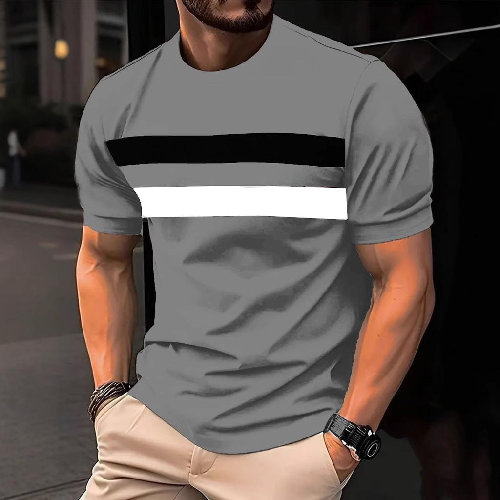 Herren Sommer Neu 3D Lässig Herren Sport Fitness Kurzarm T-Shirt