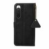 For Sony Xperia 10 IV 5G Case RFID Blocking Genuine Cow Leather Phone Cover Litchi Texture