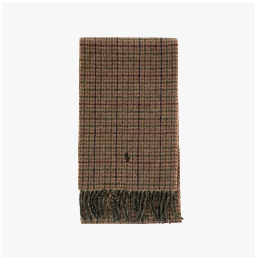 Polo Ralph Lauren Reversible Fringe Scarf Pony Plaid Pc0945 303