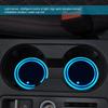 7 Color Changing LED Car Cup Holder Lights Rear Windshield Decorative Ambient Lighting & Glowing Coaster Pads