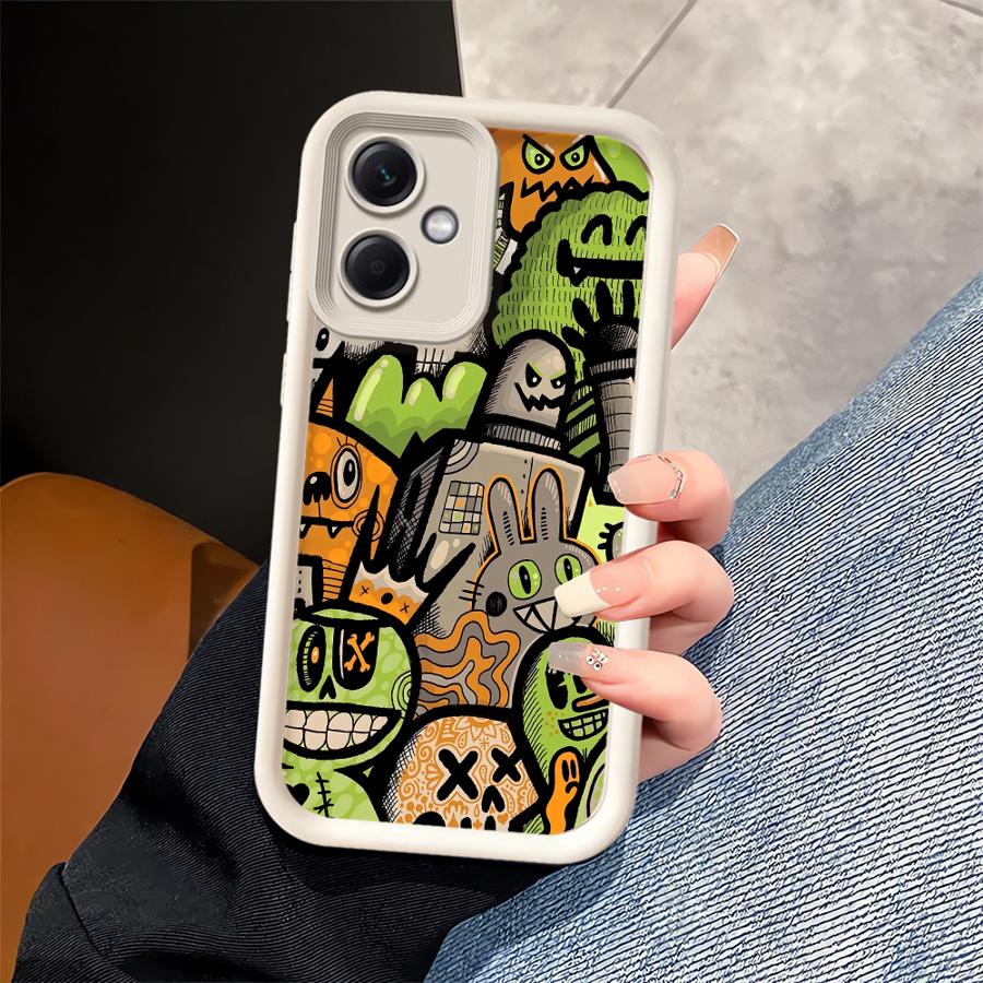 Phone Cover Case for Xiaomi Poco F8 C61 X3 NFC C51 X3 Pro C50 Green Graffiti Pattern