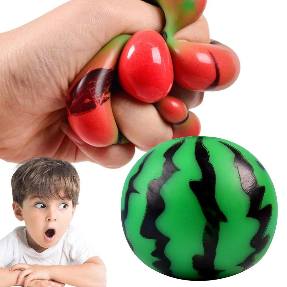 Cute Summer Watermelon Squeeze Toy Realistic Slow Rebound Toy Sensory Fidget Ball Student Prize