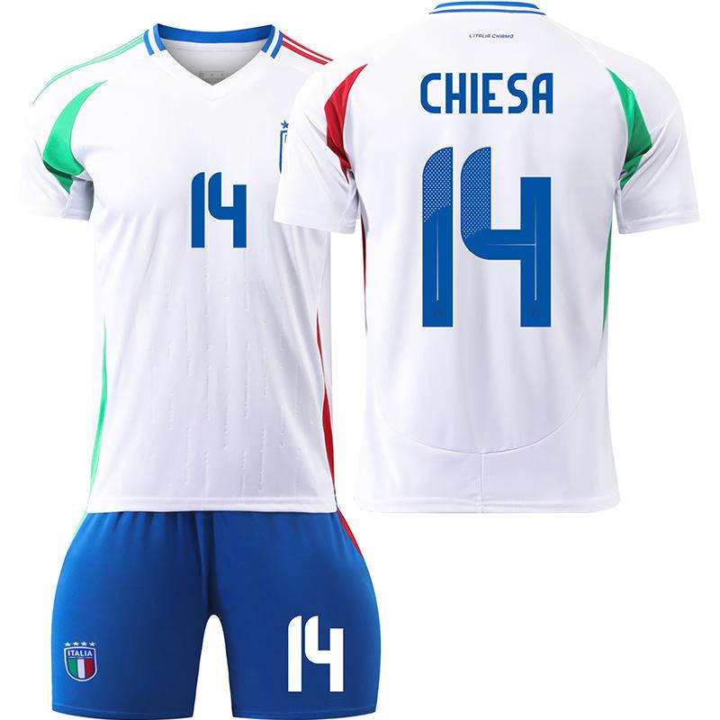 2425 European Cup Italy Football Jersey No. 14 No. 18 No. 3 Adult Youth Kids Cross-Border Export