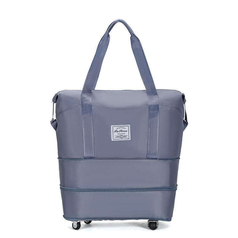 

Short-distance Luggage Bag with Pulleys Can Be Expanded Moving Storage Package for Pregnant Women To Give Birth Large Capacity Portable Fitness Bag синий