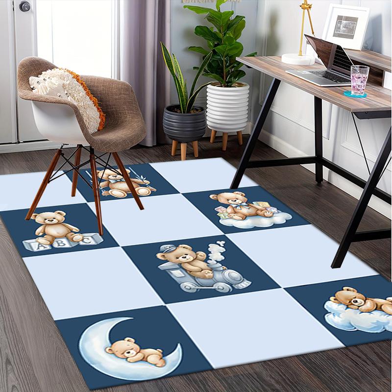Teddy Bear Chair Mat Office Carpet for Kids Room Decor, Large Rug for Living Room, Sofa Carpet, Gift Idea for Boys and Girls