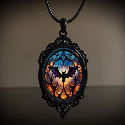 Halloween Retro Gothic Pendant Necklace, Clothing Accessories