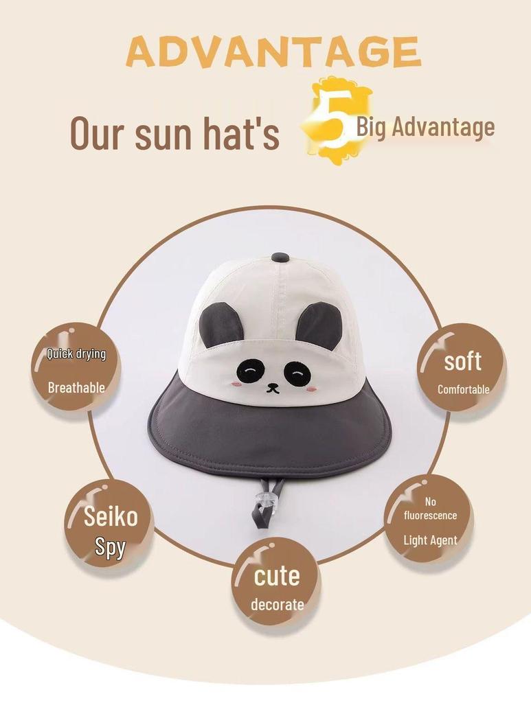 Children's Wide Brim Sun Hat - Duckbill Mesh Baseball Cap for Boys & Girls, Spring/Summer Sun Protection