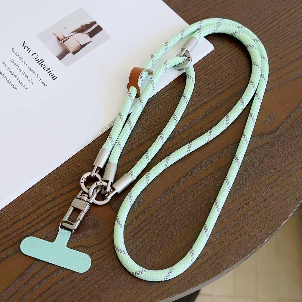 Dual-Function Anti-Lost Crossbody Phone Lanyard with Detachable Wrist Strap and Metal Buckle