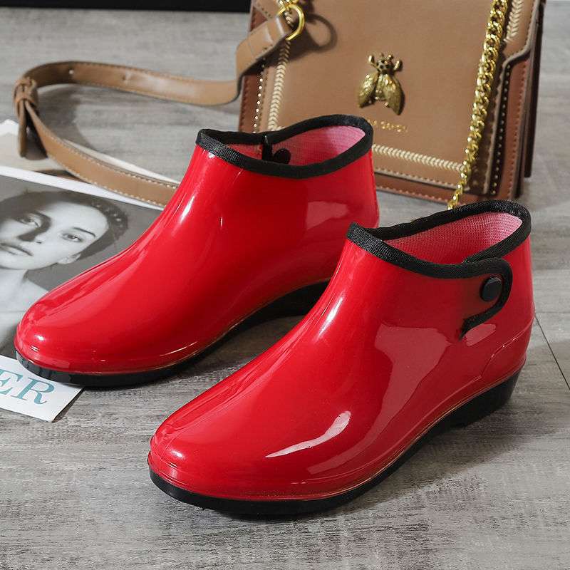 Rain shoes women's adult Korean version trendy fashion short tube waterproof, non-slip and wear-resistant spring and summer water shoes low-top rain