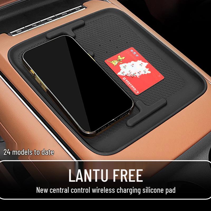 Wireless Charging Silicone Pad & Non-Slip Mat for Lantu FREE Center Console (24-25 Models)