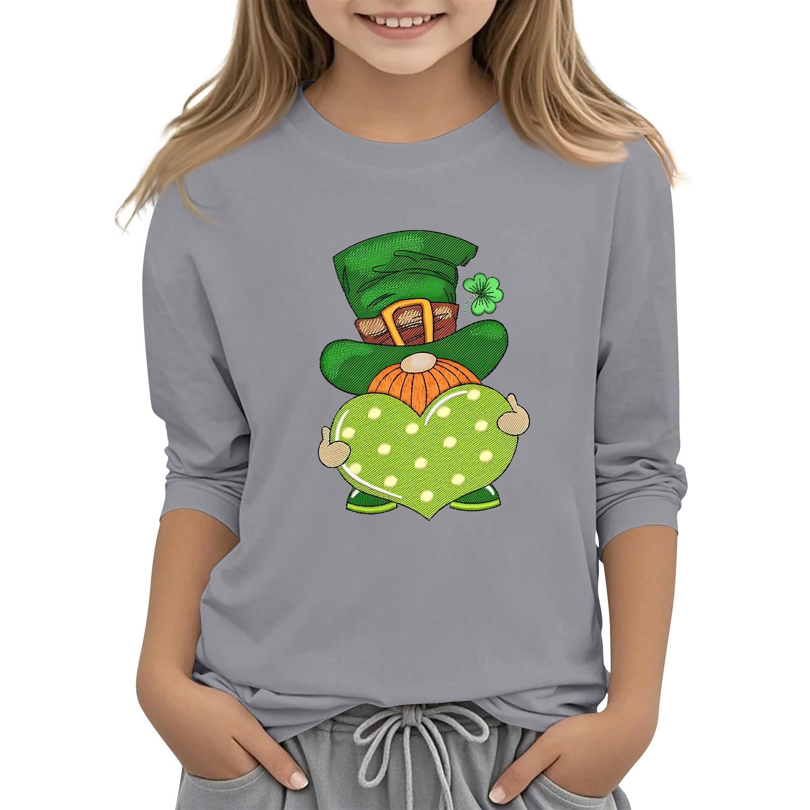 

Детская повседневная футболка с принтом в виде воротника с надписью «Св. Патрик» и рукавами длиной 7 минут 110