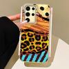 Pink Leopard Print Vortex Pattern Women Girls Phone Case for Samsung Galaxy S25 Edge S24 S23 S22 S21 FE Plus Ultra Shell Cover