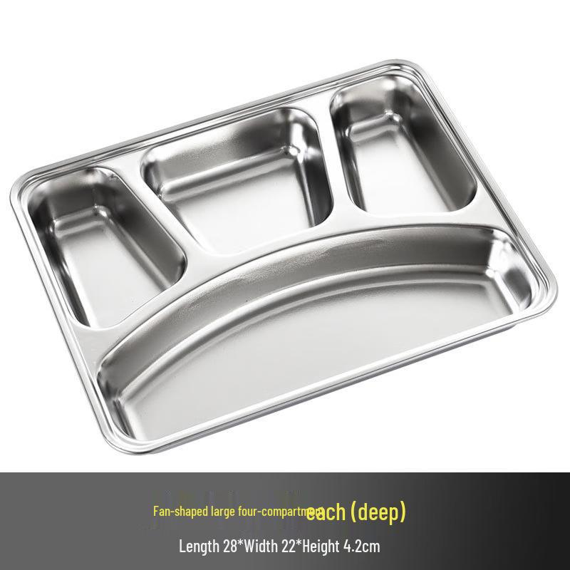 304 Stainless Steel Divided Food Tray