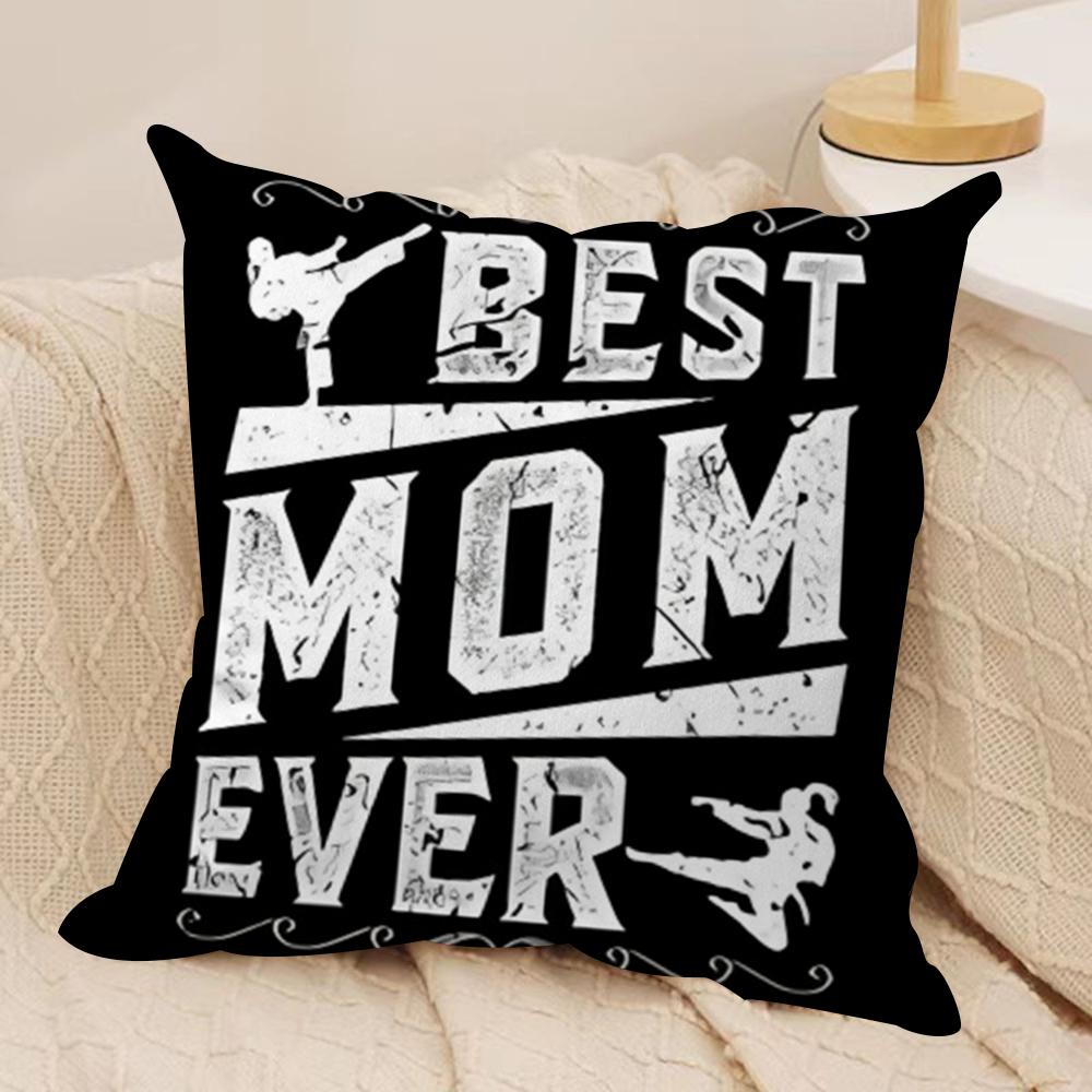 Best Mom Ever Cushion Cover Soft Plush Fabric DoubleSided Printed Cushion Covers for All Seasons Modern Home Decor