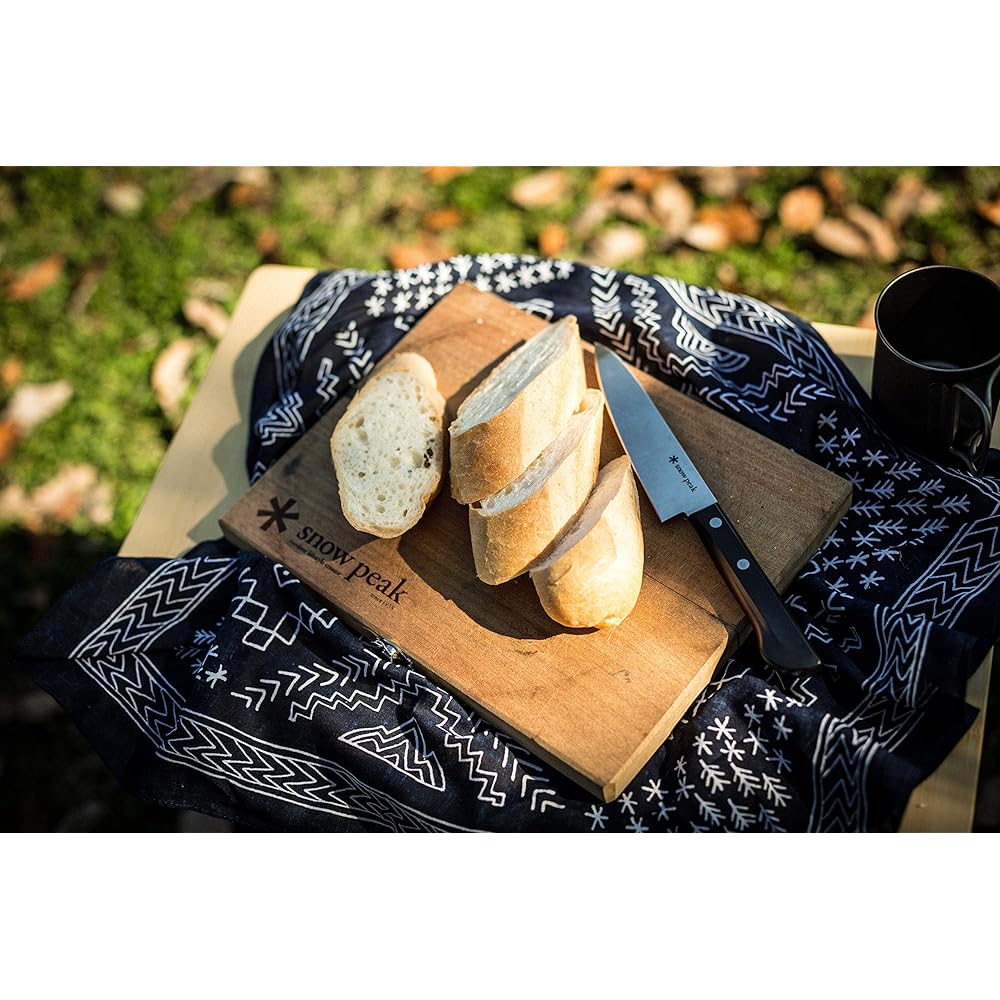 Snow Peak Cutting Board Set M CS207: Cutting board set with knife included, foldable cooking utensils.