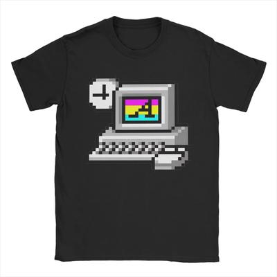 2025 Summer Windows T Shirt Beach Cotton T Shirts for Couple Harajuku Casual Tshirt Short-Sleeve Street Style Clothes Tops Tees