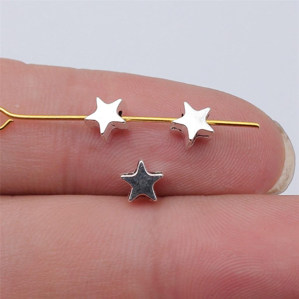 Geometric Small-Hole Spacer Beads Mini Antique Bronze Zinc Alloy Jewelry Making Fix Bead Position Style Bead Spacers