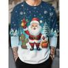 Funny Santa Clause Graphic T Shirt For Man Fashion Christmas Style Long Sleeve Pullovers Festival Family Party Graphic Clothes