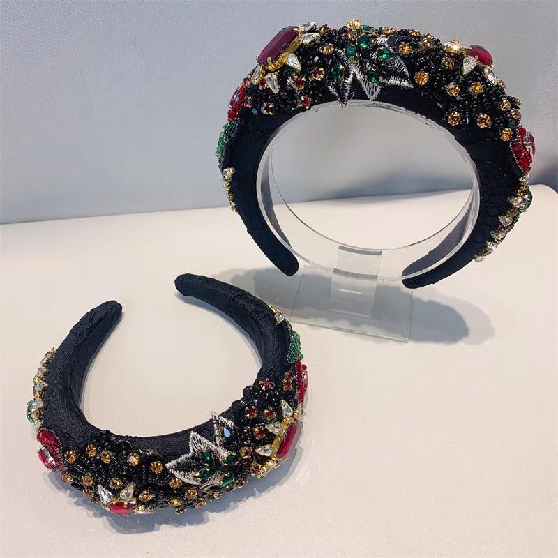 Błyszczące Różowe Kryształowe Opaski Księżniczki z Cyrkoniami Barokowe Opaski do Włosów Dla Kobiet Akcesoria do Włosów Tiara Ślubna dla Dziewczynek