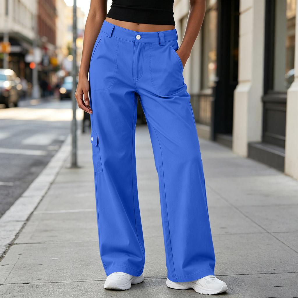 Women's Casual Multi-Pocket Cargo Pants, Fashion Trousers for Commute and Daily Wear