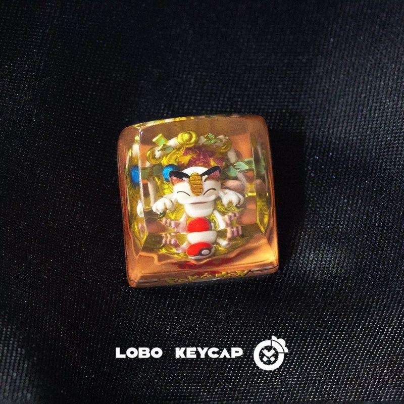 PokMon Gengar Snorlax  Keycap Anime Peripheral Mechanical Keycaps Single Cute Resin Dropping Glue  Keycap