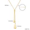 Gold Water Drop Pendant Necklace Women's Cold Wind Light Luxury Versatile Sweater Chain Stainless Steel Necklace