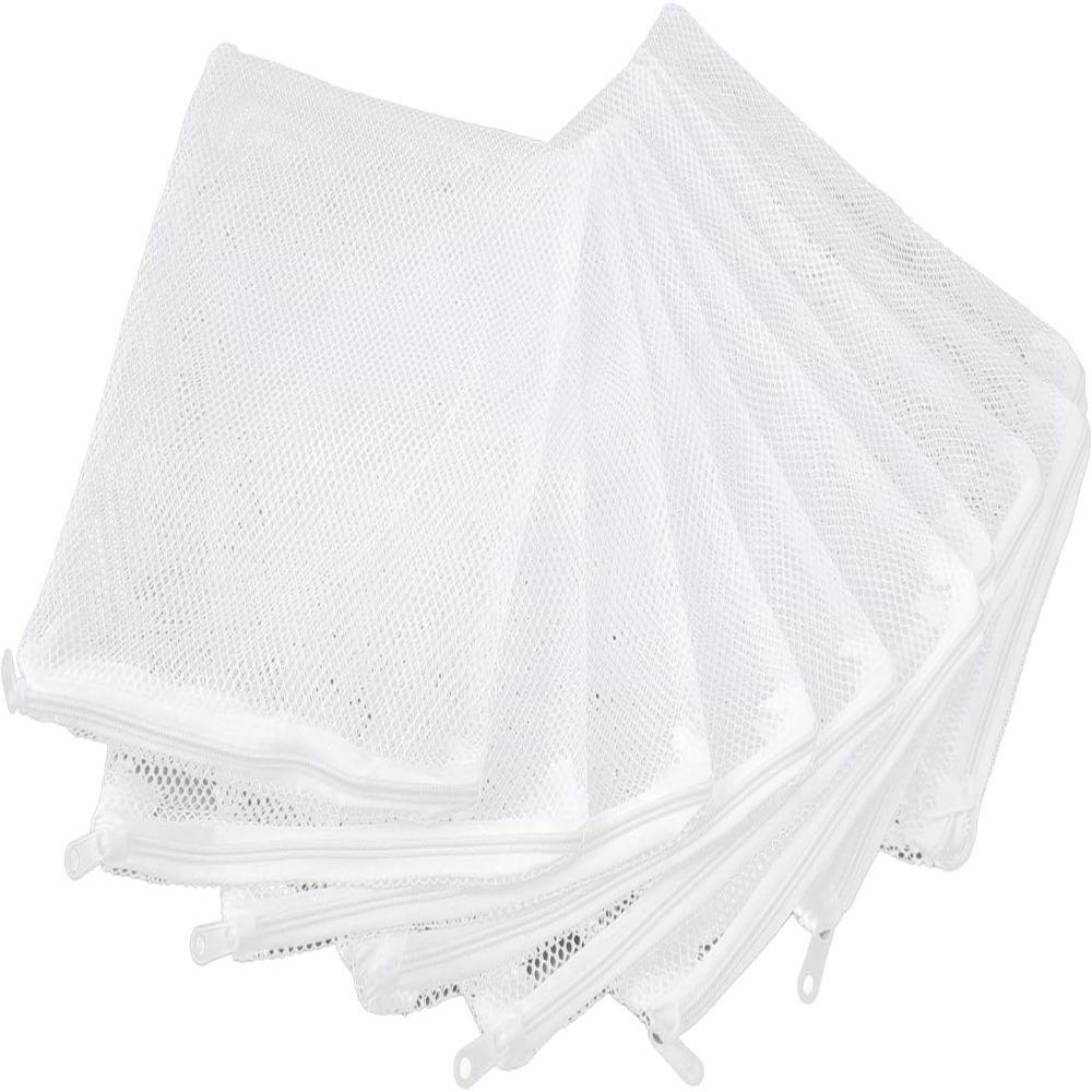 10PCS White Filter Media Bags Zipper Closure Fish Tank Bags Durable Aquarium Media Bags