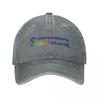 Unisex Commodore Plus 4 Logo Baseball Caps Fashion Distressed Denim Headwear Adjustable