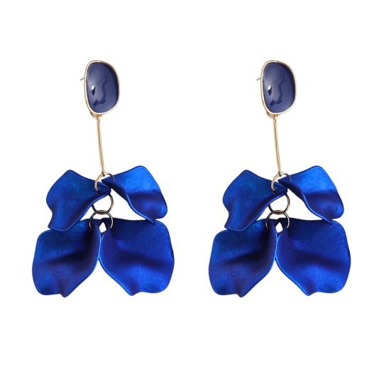 1 Pair Rose Flower Drop Earrings Earrings Exaggerated Dangle Petal Women Piercing Stud Earrings