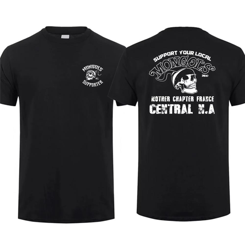 

Amazing Tees Male T Shirt Casual Oversized Essential Mongols Logo Motorcycle Union T-shirt Men T-shirts Graphic Streetwear S-3XL XXXXXL чёрный