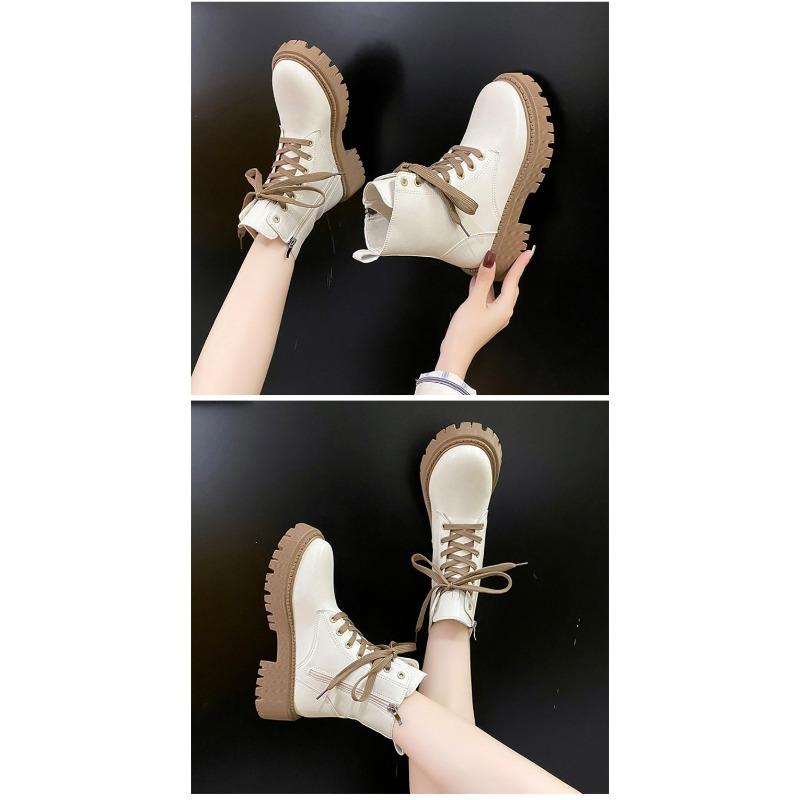 Retro krátké kozačky v britském stylu pro ženy na běžné nošení