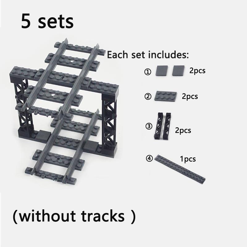 City Train Buffer Strar Stop Parts Train Station Building Blocks MOC Technical Creative Bridge Leduo Assembles Particles Toys