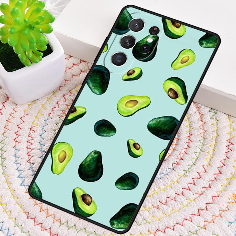 Cute Avocado Fruits Phone Case for Samsung Galaxy note 10 pro S26 Ultra S23 S24 FE S25 S21 S22 PLUS shockproof Cove