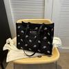 Elegant Canvas Shoulder Bag For Women Spacious 2023 Fashion Floral Tote