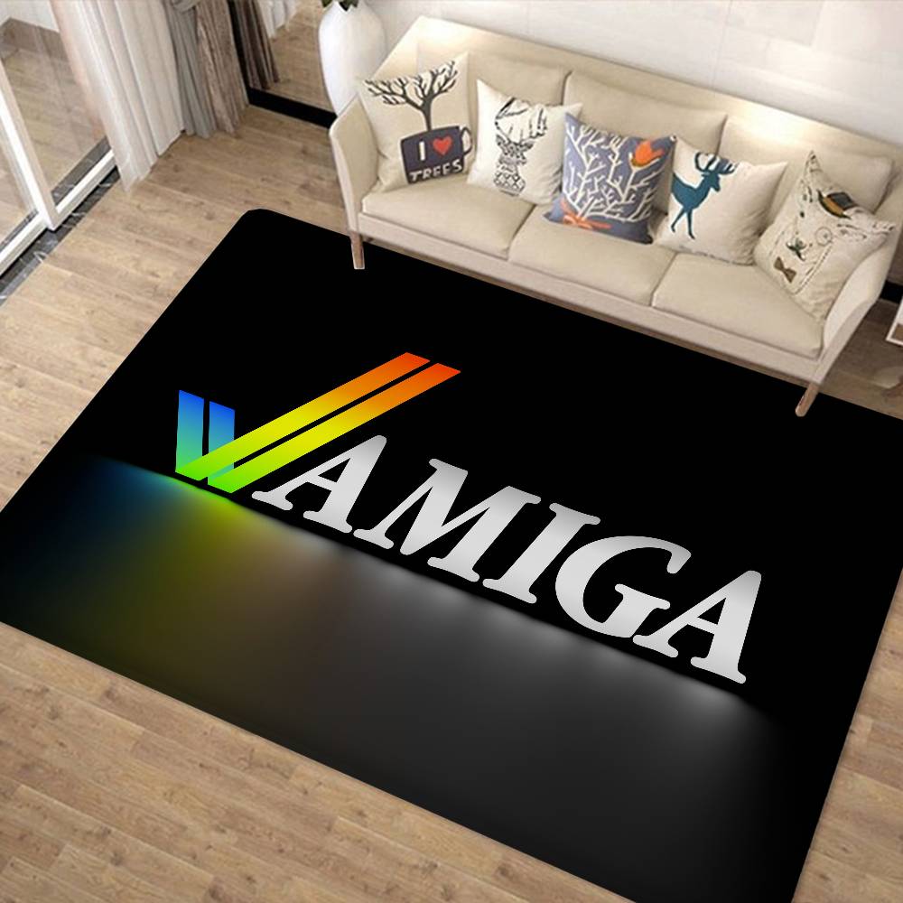 Amiga Logo Badezimmermatte Kinderzimmer Schlafzimmer Dekoration Balkon Anti-Rutsch Fußmatte Wohnzimmer Willkommensmatte