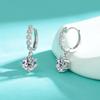 Sterling S925 Silver Moissanite Classic Six-Prong Earrings - Versatile High-Grade Ear Jewelry Dangles