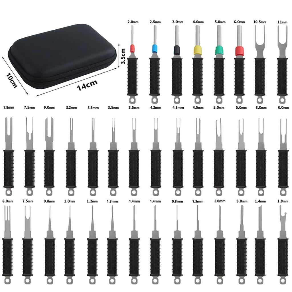 Auto Terminal Extractor Tool Kit for Car Electrical Connector Release Vehicle Wiring Harness Repair with Storage Case