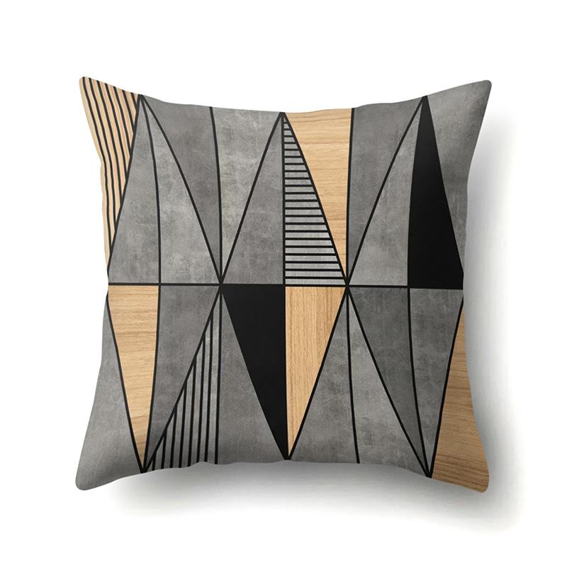 Nordic Style Ins Marble Polyester Pillowcase Car Decoration Home Printed Waist Cushion Pillowcase