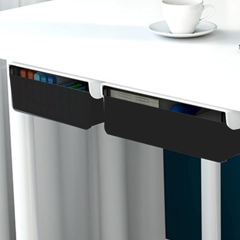 Space Saving Under Desk Storage Drawer Polypropylene Construction Workspaces Organizer Easy Installation Box