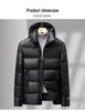 Men's Trendy Black Gold Thickened Graphene Cotton Puffer Jacket - Winter Business Casual Coat