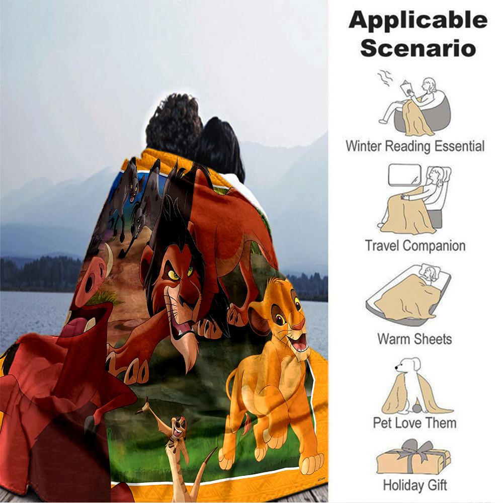 Lion Adventure Blanket Soft Throw Blanket For Home Bedroom Bed Sofa Travel Office Solid Christmas Blanket