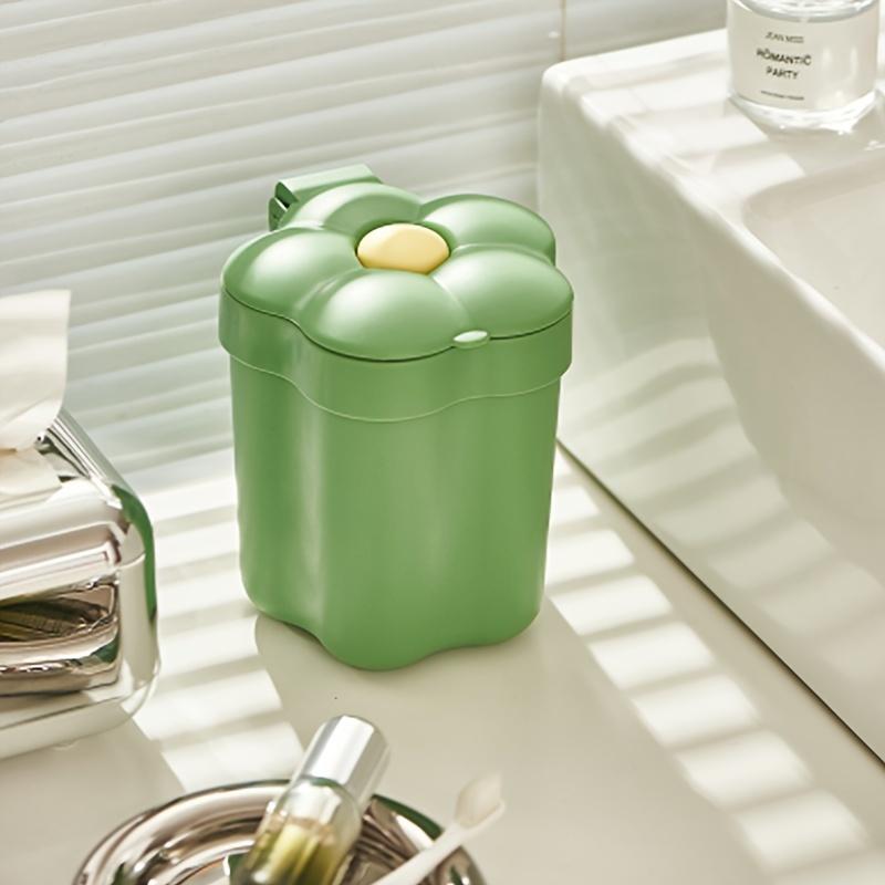 Mini Trash Can Multifunctional Desktop Storage Bin with Lid Small Garbage Can for Office Home Kitchen Bathroom