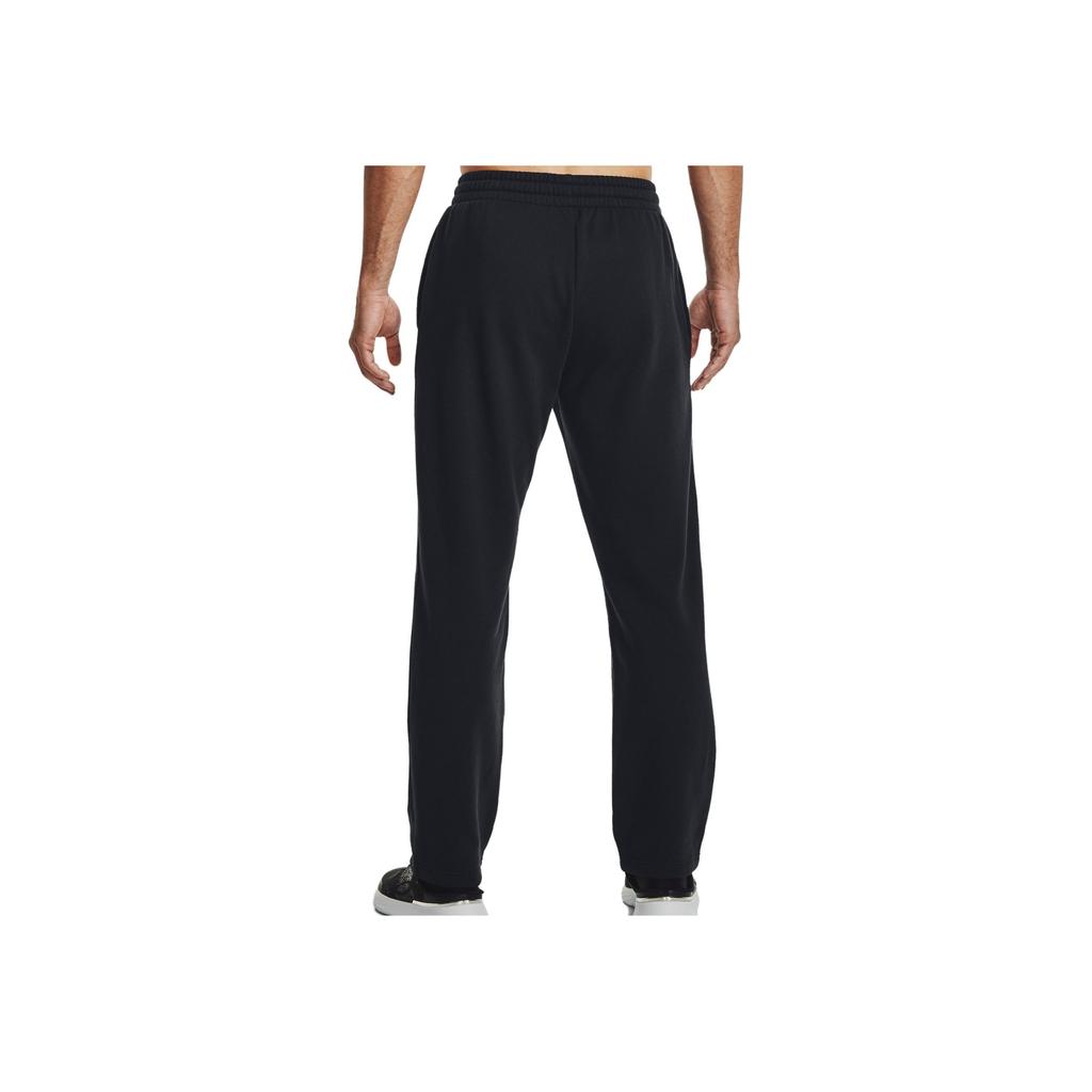 Under Armour Rival Fleece Pants With Logo Print Men Bottoms Black 1379868-001
