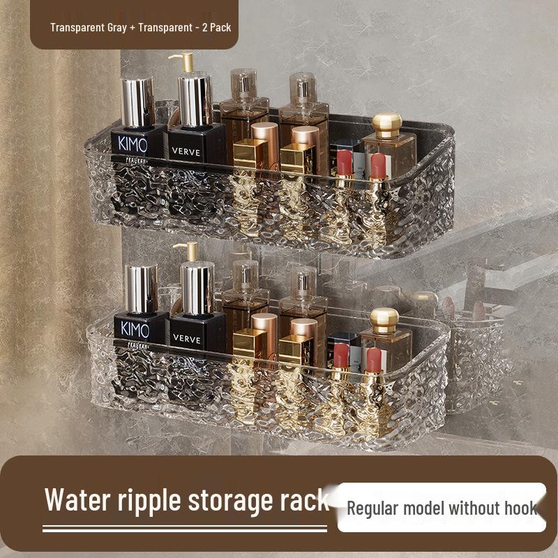 Wall-Mounted Bathroom Corner Shelf: Punch-Free Triangle Rack for Toilet Storage