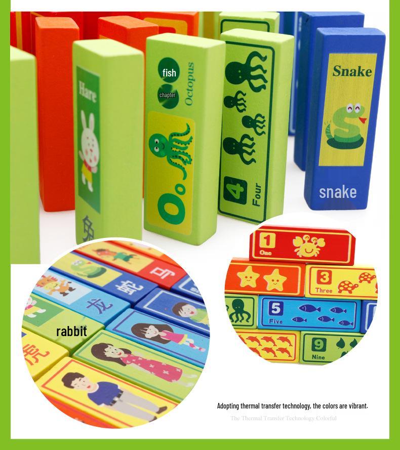 Children's Color Recognition Wooden Marble Stacking Jenga Game